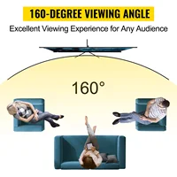 SucceBuy 100 Inch Tripod Projector Screen with Stand 16:9 4K HD Portable Projection Home Cinema for Indoor & Outdoor Projection - Image 4