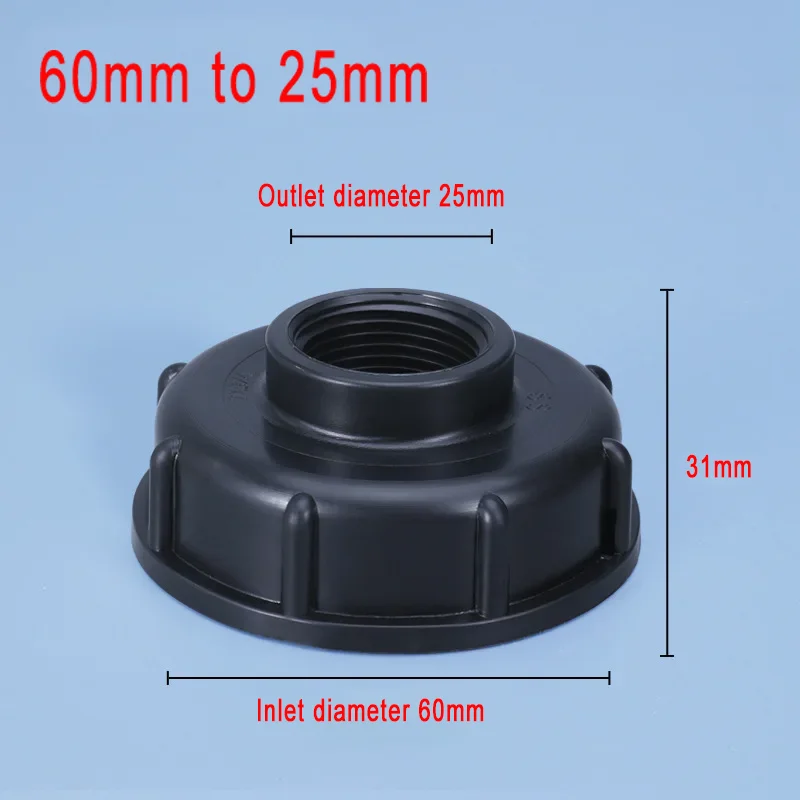 Durable Ibc Tank Fittings S60X6 Coarse Threaded Cap 60mm Female Thread To 1/2