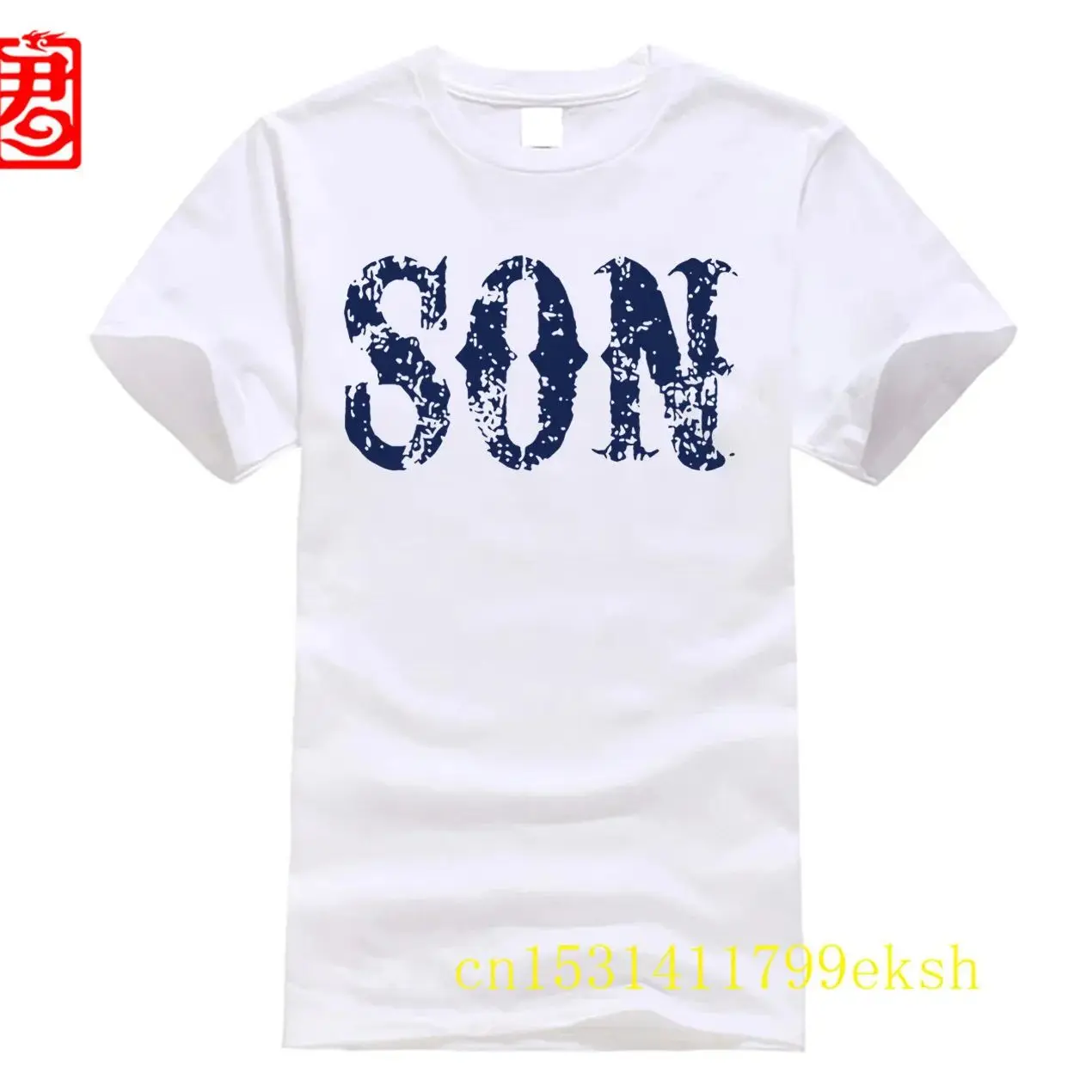 Uomo Figlio T Shirt Sons Gang Cut Reaper Patch Biker Anarchy Jax Bikeer Manica Corta T