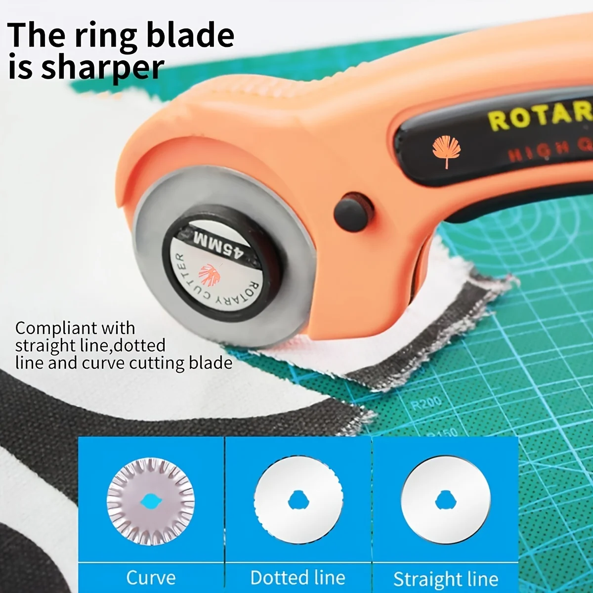 Rotary Fabric Cutter for Hand-Made Fabrics Cards Clothing Production