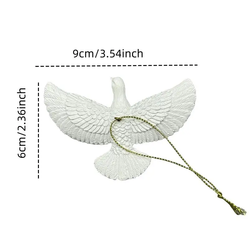 1pc Friendship Doves Resin Christmas Ornament Doves Christmas Tree Ornament Best Gift
