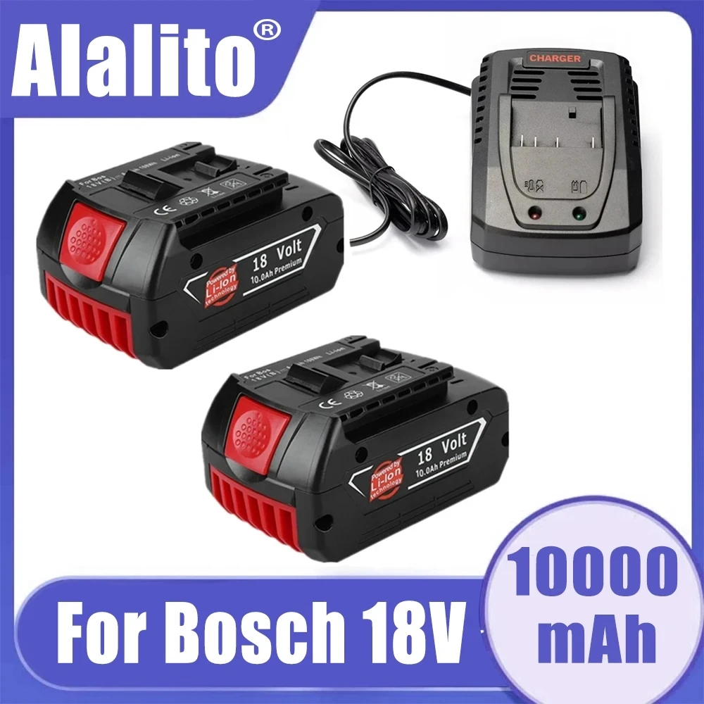 

100% Original 18V 6.0/8.0/10Ah Rechargeable Lithium Ion Battery for Bosch 18V 10Ah Backup Battery Portable Replacement BAT609