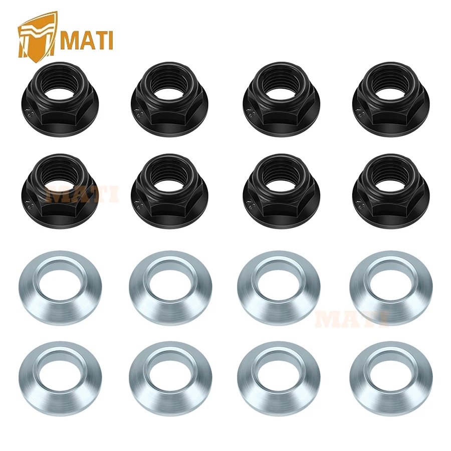 

Зажимные Гайки, плоские конические для Yamaha Banshee 350 Raptor 350 Warrior 350 гризли 600 Raptor 660R для Honda ATC200X, 8 шт., M10x1.25