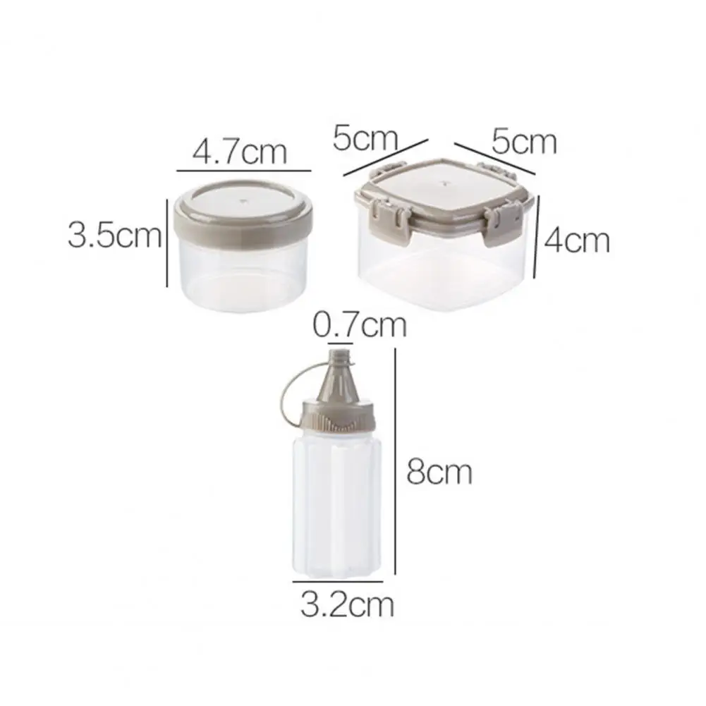 4Pcs Seasoning Jar Good Airtightness Transparent Squeeze Bottle Leakproof PP Pepper Holder Condiment Dispenser For Restaurant
