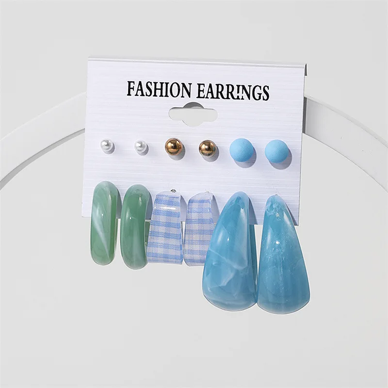 4 Pairs Acrylic Colorful Drop Dangle Earrings for Women Geometric Earrings  Irregular Flora Animal Graffiti Cartoon Earrings Lightweight Jewelry