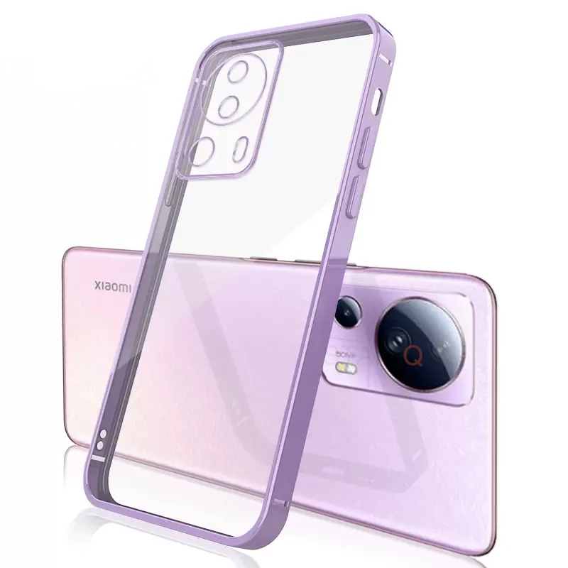 Luxury Plating Bumper Clear Silicone Transparent Back Cover Case