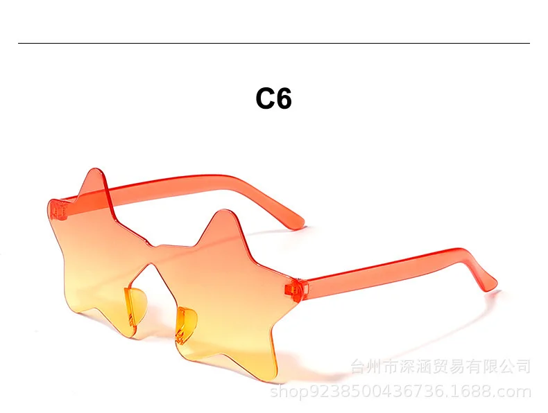 Freies verschiffen Ein stück sonnenbrille randlose persönlichkeit bunte dance sonnenbrille candy farbe einteiliges gläser – Detail 10