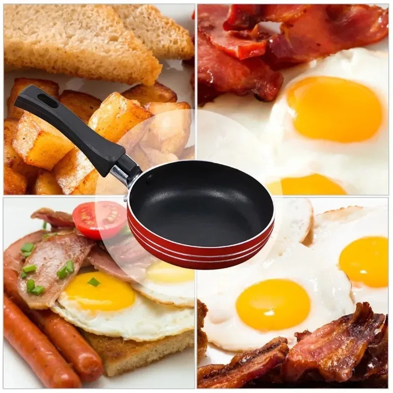 1pc 12cm Mini Frying Pan Non-Stick Steel Frypan Pot Saucepan For Cookware Kitchen Cookware Fry Eggs Tools Frying