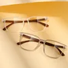 Wood Pattern Retro Anti Blue Light Glasses for Men Optical TR90 Male Square Glasses Frame Women Clear Lens Gift Frames F75233 2