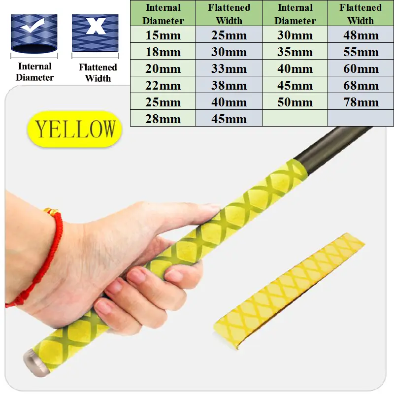 0.2M/1M Non-slip Heat Shrink Wrap Tubing Fishing Rod DIY 5 Colors Handle Insulation Waterproof Racket Handle Grip 15-50MM - Image 10
