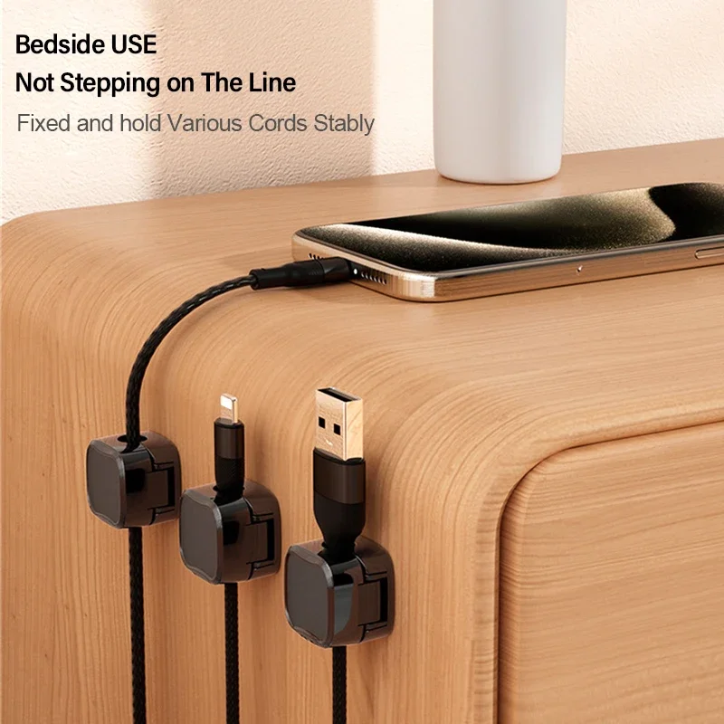 Self Magnetism Home Organizer Desk Mouse Cable Fixture Viscosity Magnetic Data Line Memory Organizers Storage Shelf Gadgets - Image 2