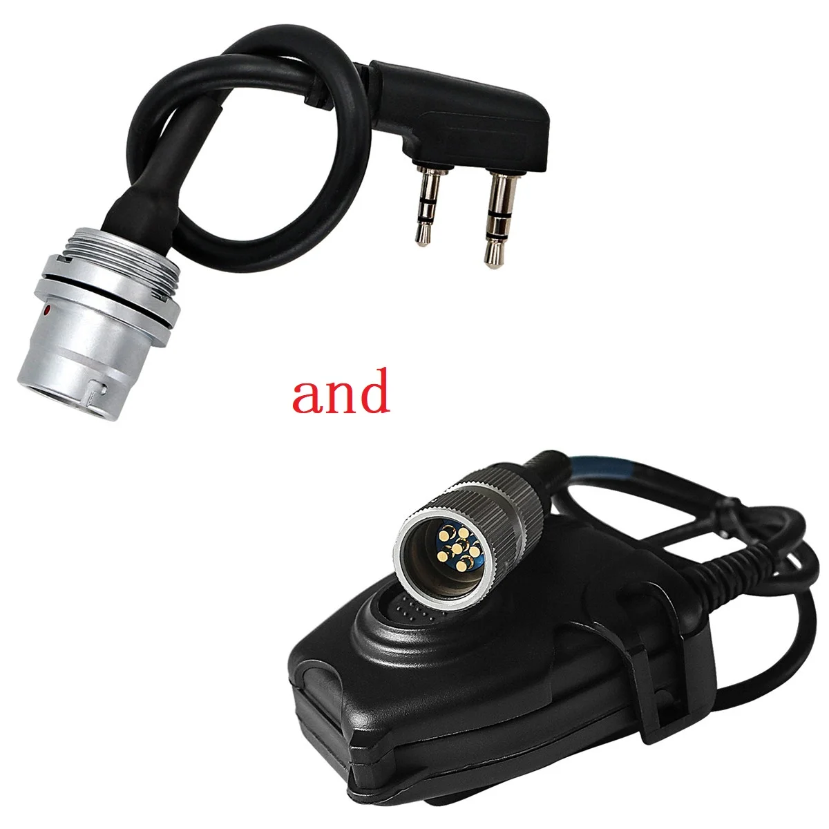 Hearangel U94 PTT AN/PRC 163 148 152 152A Walkie-Talkie DIY Connector U-283/U 6-Pin Plug To Kenwood Socket AdapterHarris Dummy