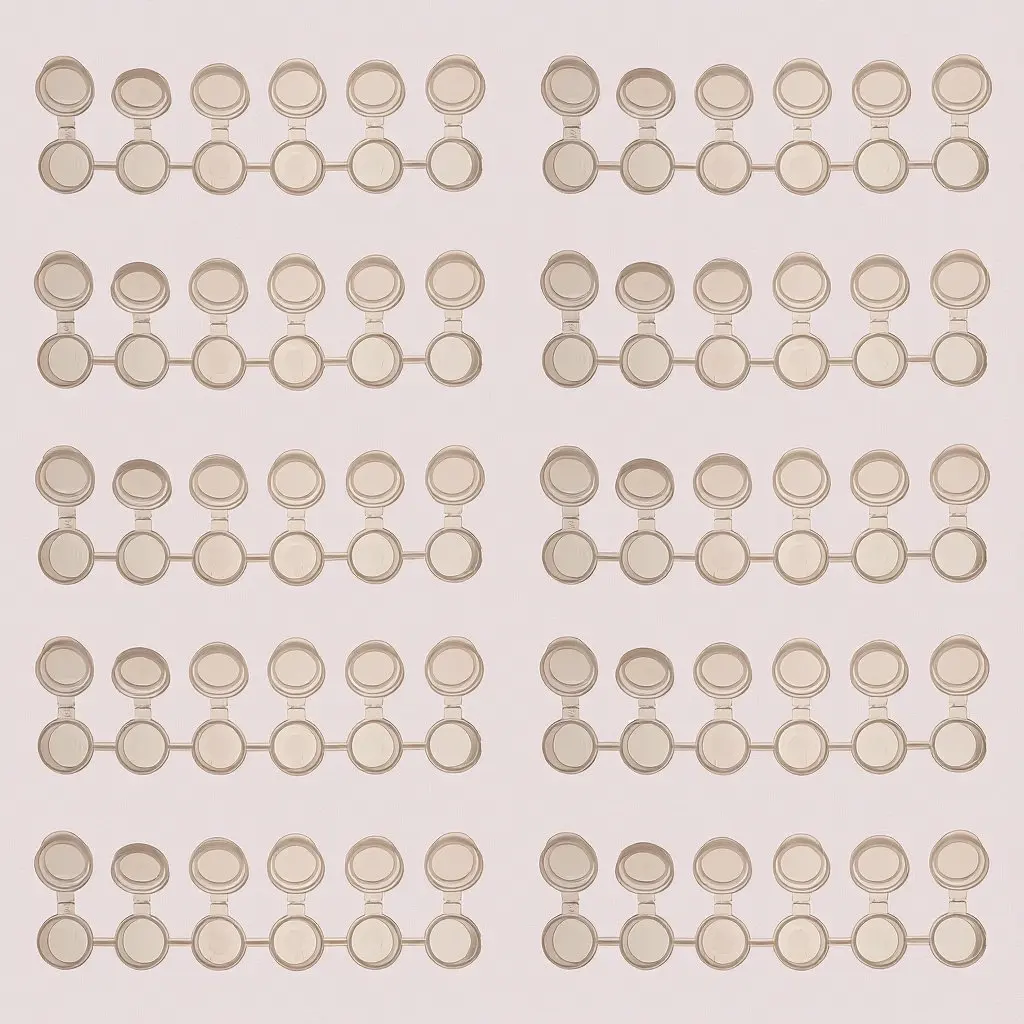 40개 미니 페인트 용기 세트 플라스틱 페인트 통 6개입 투명 박스(뚜껑 포함) 페인팅 용품, 화장품, 립글로스용