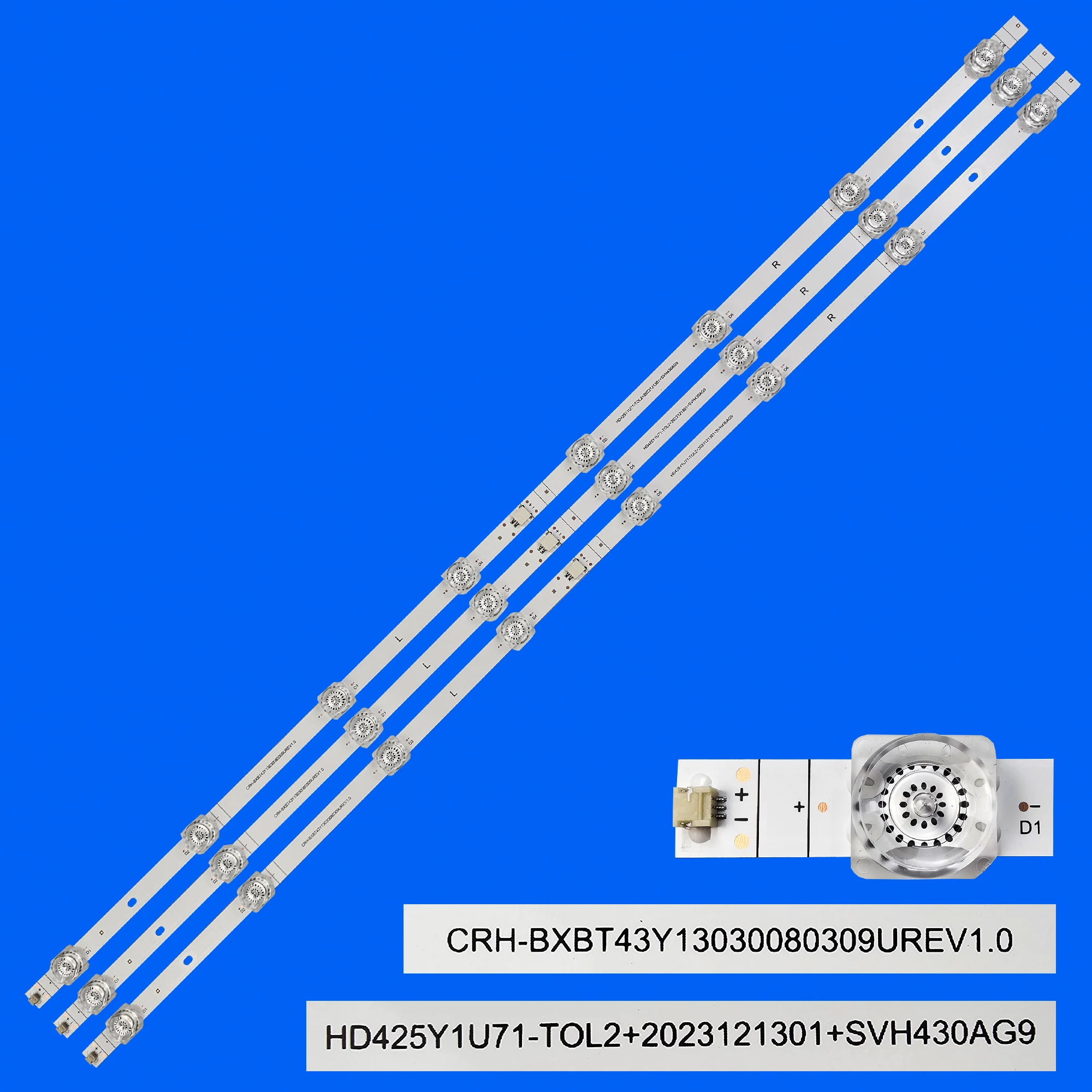 

1/5/10 Комплект светодиодной ленты подсветки для 43A6G 43A6GV 43A7GV 43A6H CRH-BXBT43Y13030080309UREV1.0 HD425Y1U71-TOL2+2020092801+SVH430AG9