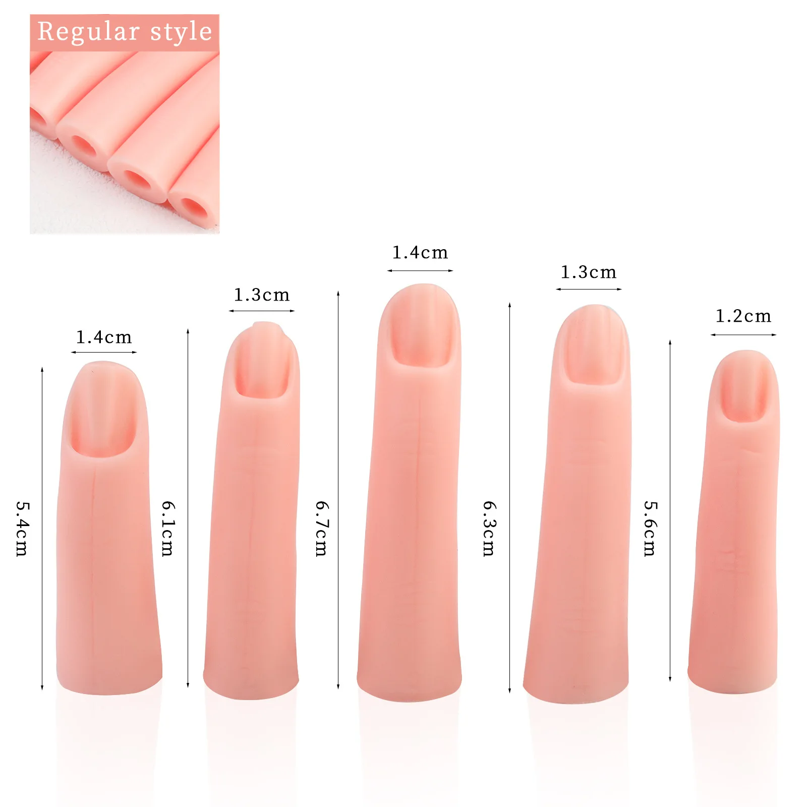 5 Teile/satz Nail art Praxis Hand Falsche Finger Silikon Nägel Mit Magnet Kann Nagel Platte Maniküre Werkzeuge Display – Detail 5