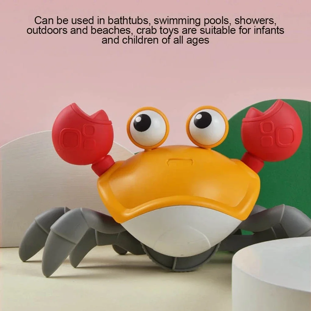 Baby Bath Tub Water Play Crab Toy Clockwork Portable Beach Children Shower Accessory Baby Pulling a String To Learn to Walk 3