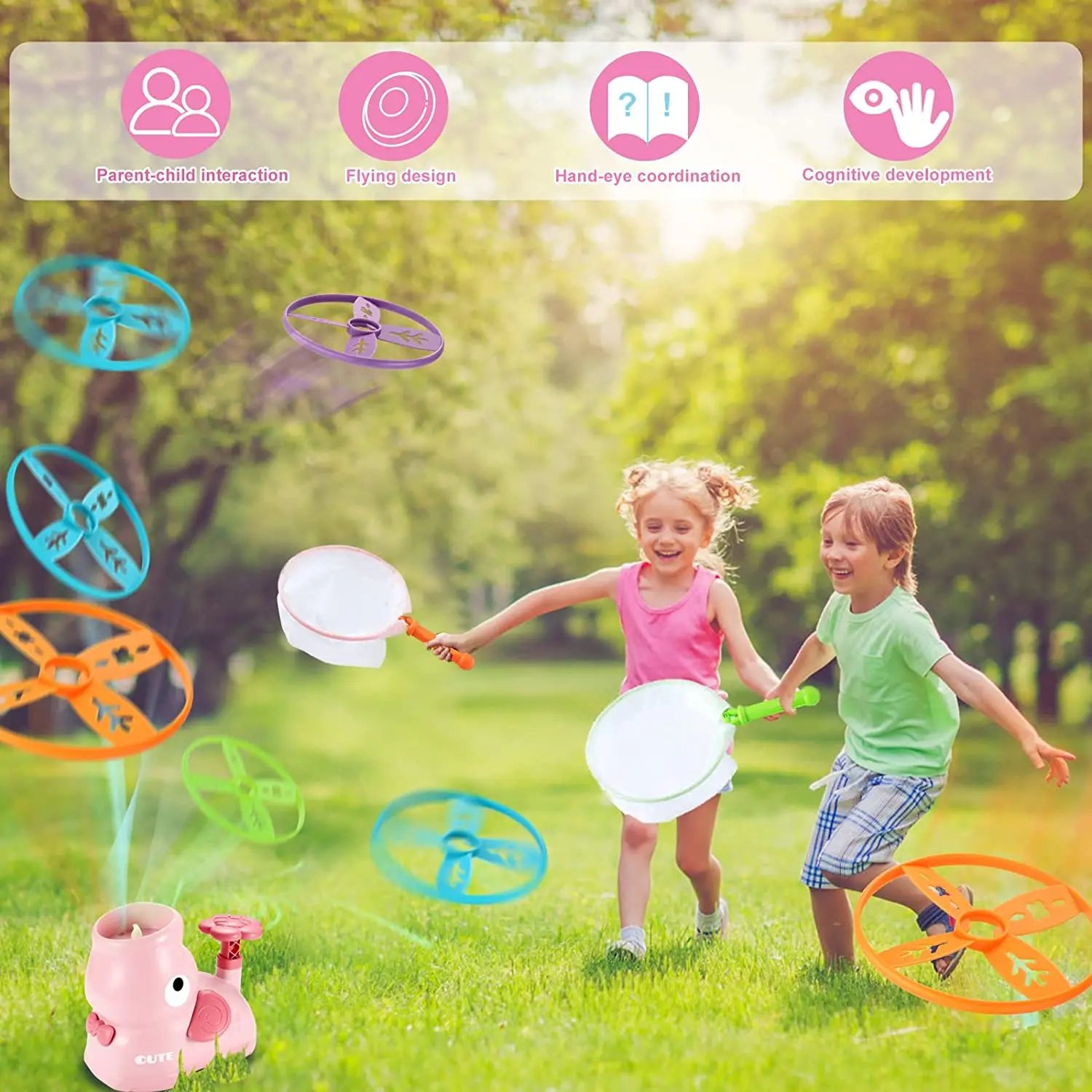 Acheter 6 couleurs disques volants sport interactif parent-enfant