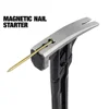 TOUGHBUILT Shock Absorbing Hammer 20 oz Length 42.5cm Magnetic Spring Shock Absorbing Nail Hammer TB-H1-1SBR-S20X 5
