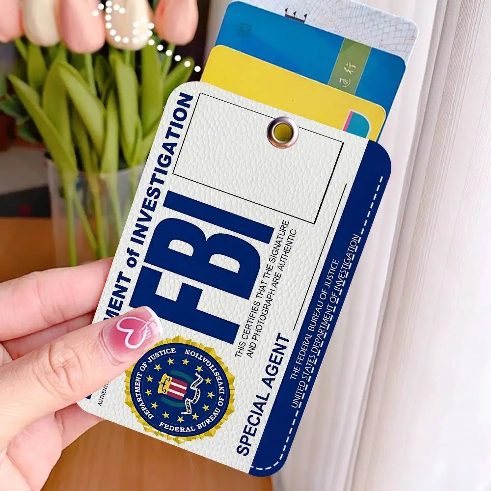 FBI Bureau of Investigation Medal Logo Niedlicher Cartoon Integrierte Aufzugskarte Steuerkarte Schlüsselanhänger Schutzhülle Geschenk Schlüsselanhänger – Detail 11