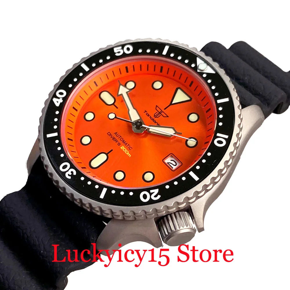 Tandorio41MMTitaniumWatchDiver200MWaterproofNH35AAutomaticMen