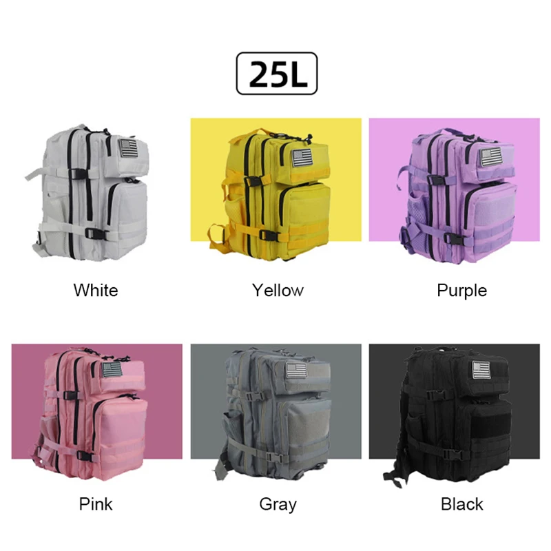 Oulylan 25L/45L Outdoor Camping Backpack Women Camouflage Tactical Travel Bag 900D Oxford Cloth Mountaineering Hiking Rucksac 4