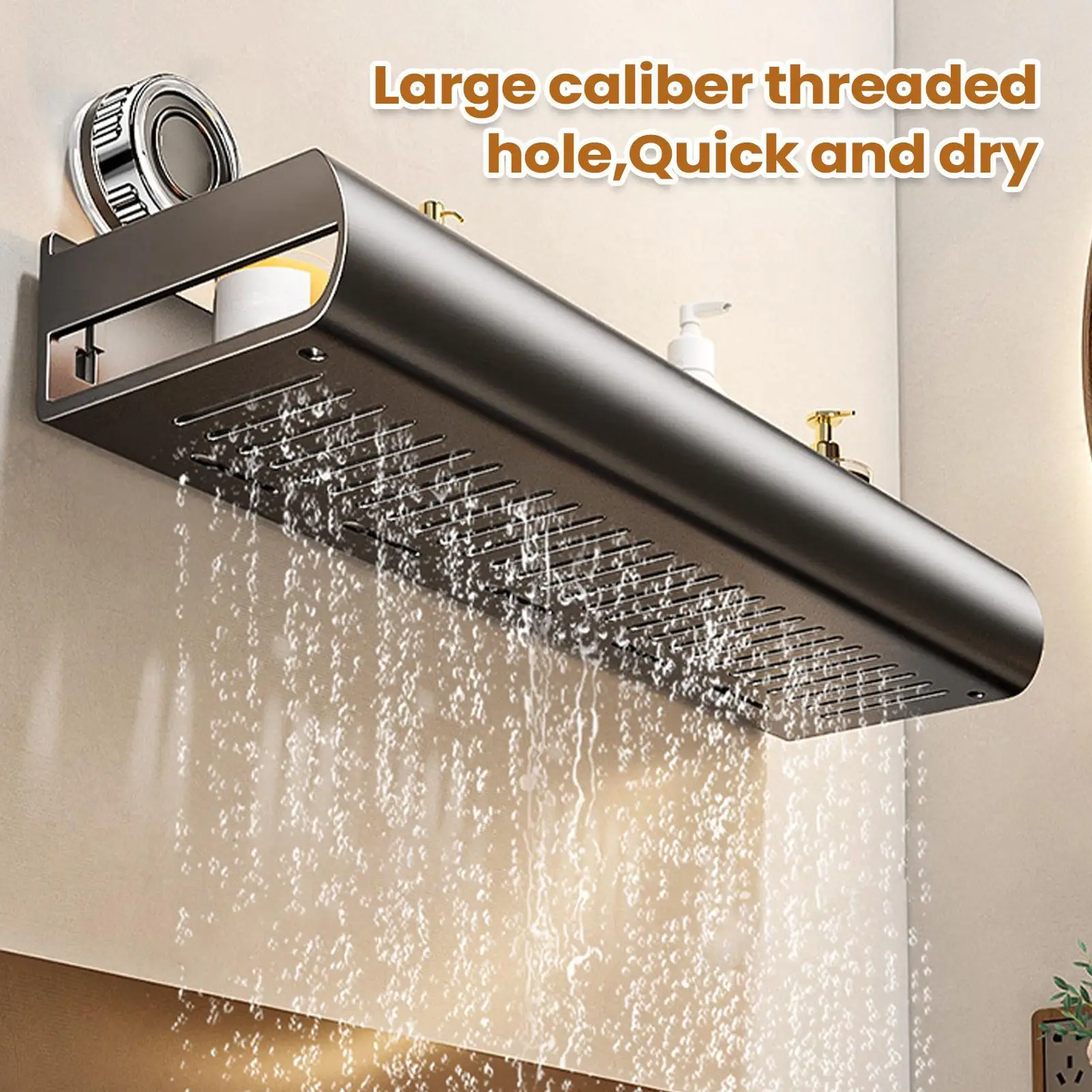 Suction Shower Shelf Anti-Slip Basket Wall Mount Suction Cup Storage Rack For Bathroom For Laundry Room Restroom Bedroom Kitchen