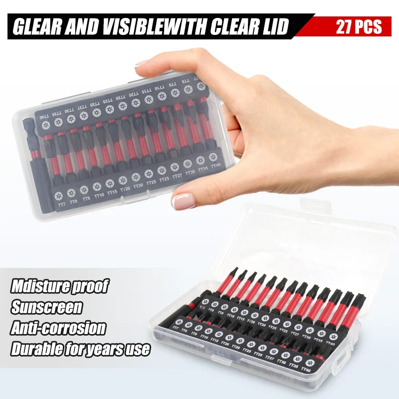 11-teiliges Magnetisches Torx-Bit-Set Aus S2-Stahl – Für Handy, Laptop & Haushaltsgeräte