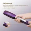 KIPOZI Professional Hair Straightener Titanium Flat Iron with Digital LCD Display Dual Voltage Instant Heating Curling Iron Gift 6