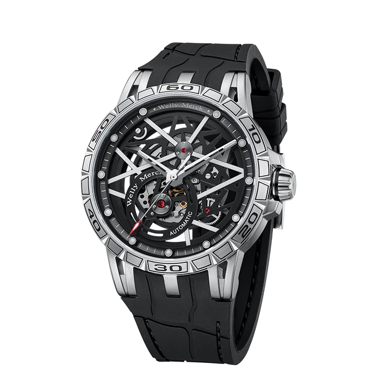 WM Watch Mechanical Watch, 8205 movement, 316L stainless steel case, sapphire crystal glass, 50m water resistance WM143M