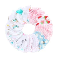 5Pairs Baby Gloves for Newborns 100% Cotton 0-3 Months Infant Anti-Grab Face Anti-Eat Hand Glove Cute Printed Newborn Baby Glove 1