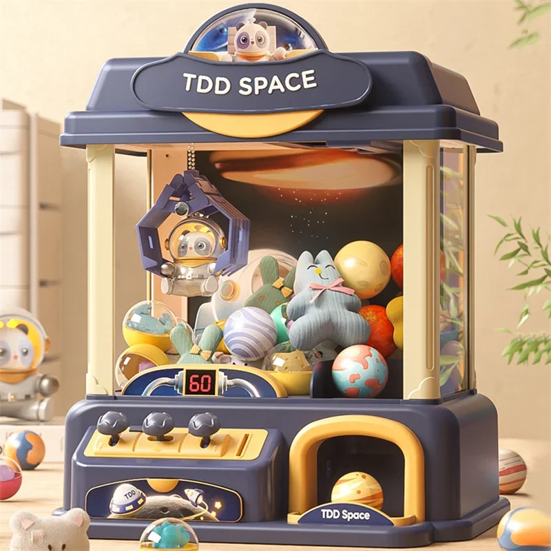 Doll Machine Coin Operated Play Game Mini Claw Catch Toy Machines Dolls Maquina dulces Children Interactive Toys Birthday Gifts 3