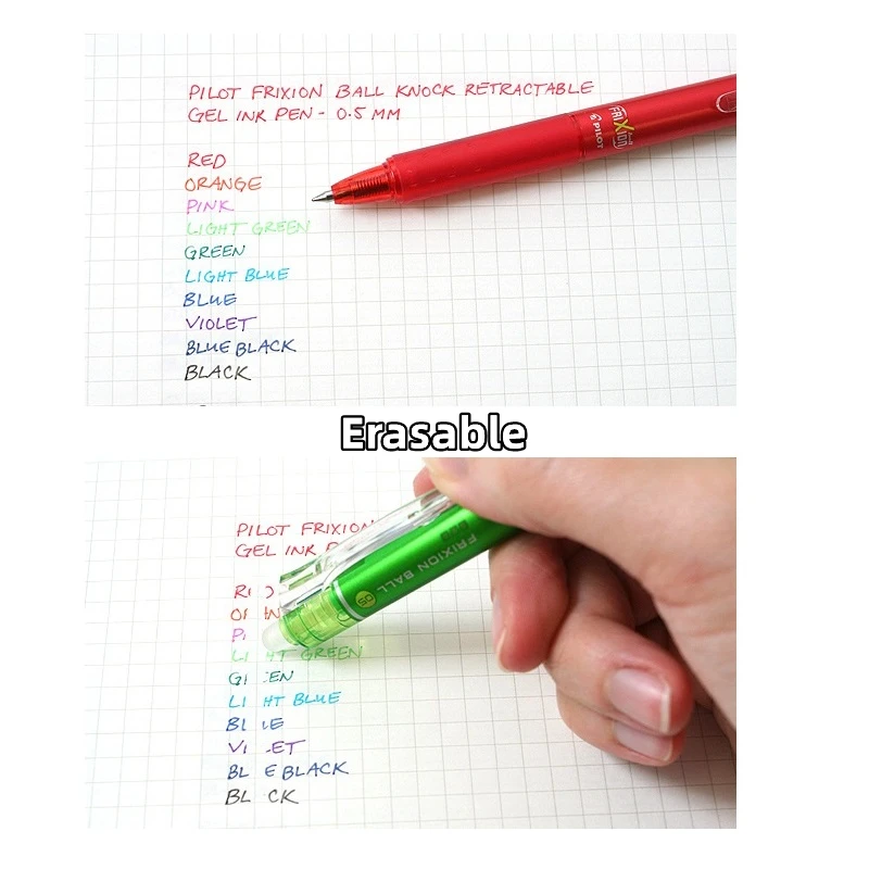 Gel Ink Pen Knock Type - 0.5mm, 10 colors