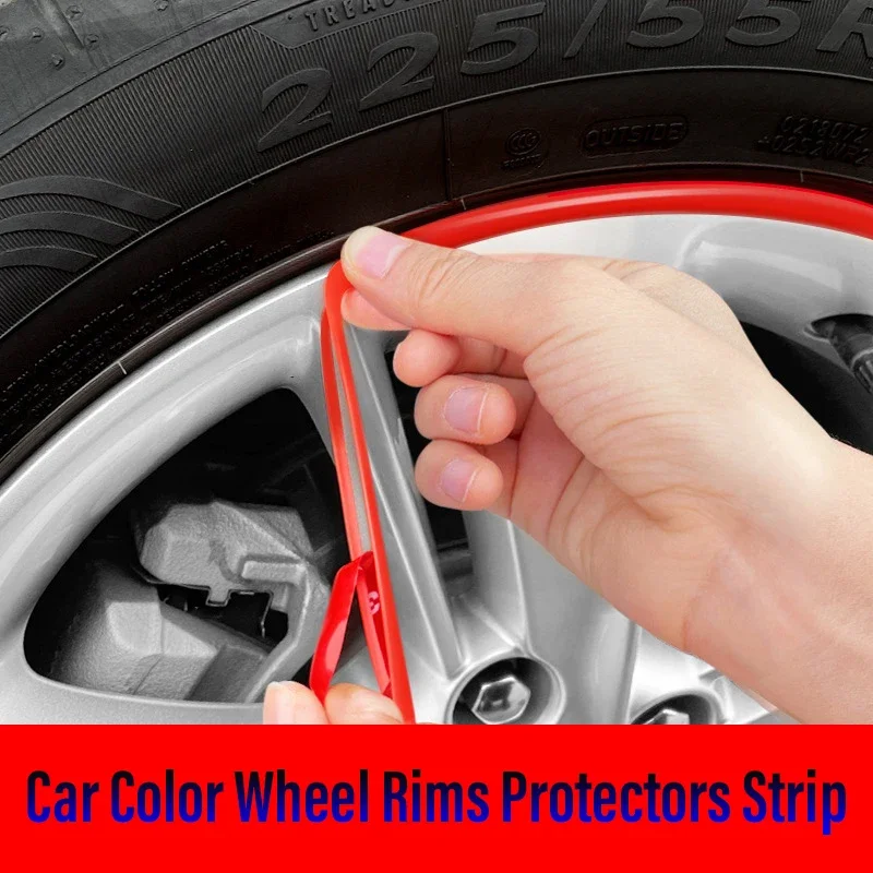 8 Meters Car Wheel Rim Blades Protector Line Tire Guard Decorative Strip  Rubber Moulding Trim More Color Car Sticker Styling - AliExpress