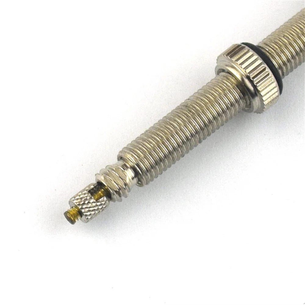 2PCS Bike Tire Valve Core Set 40/60MM Brass Stem Bicycle Presta Tubeless Tire Valve Road Bike MTB Nipple Tool Alloy Cap bicycle valve core tire valve core