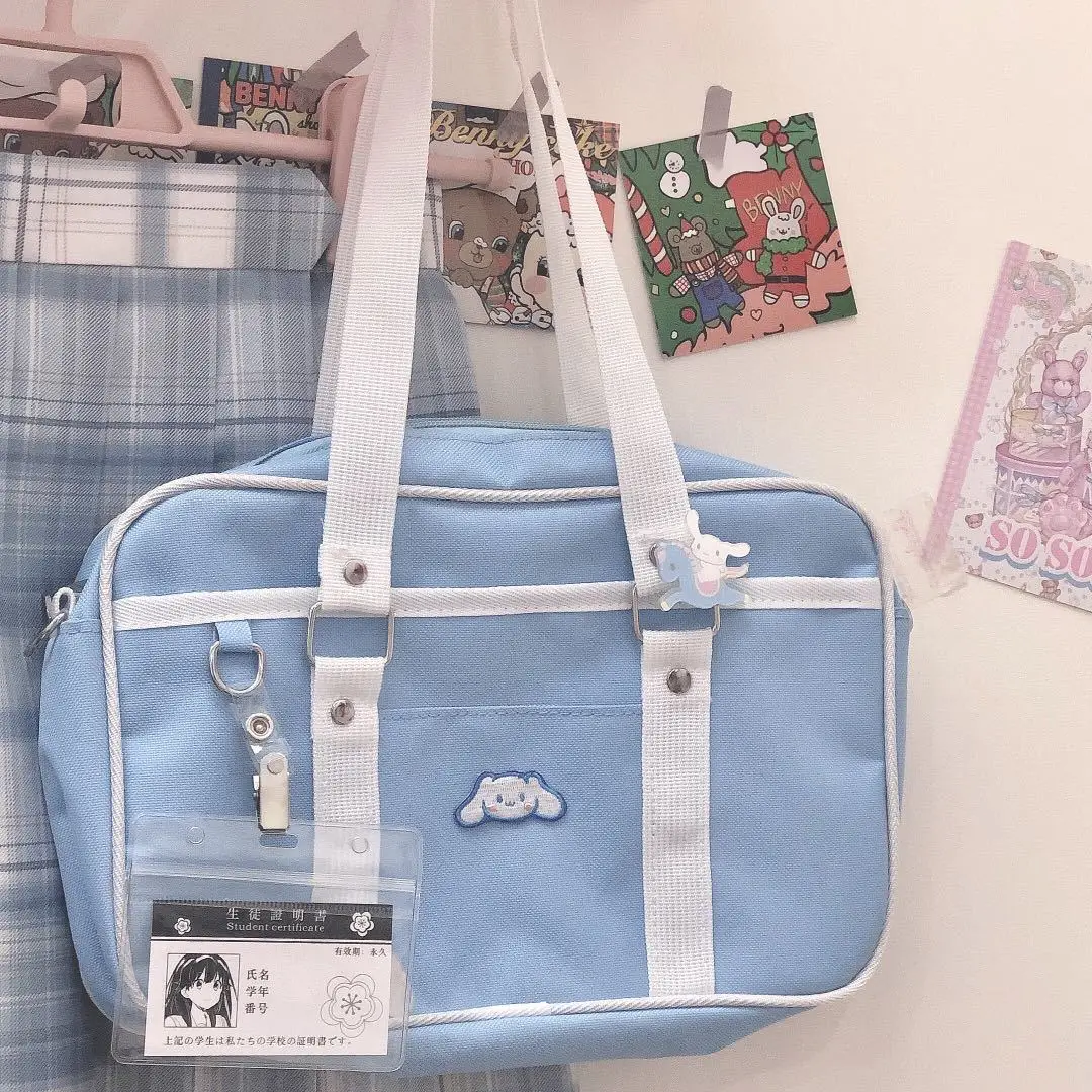 

Sanrio японская оригинальная самодельная сумка Jk Униформа студенческий стиль одно плечо через плечо ПУ Портативная сумка для отдыха Аниме