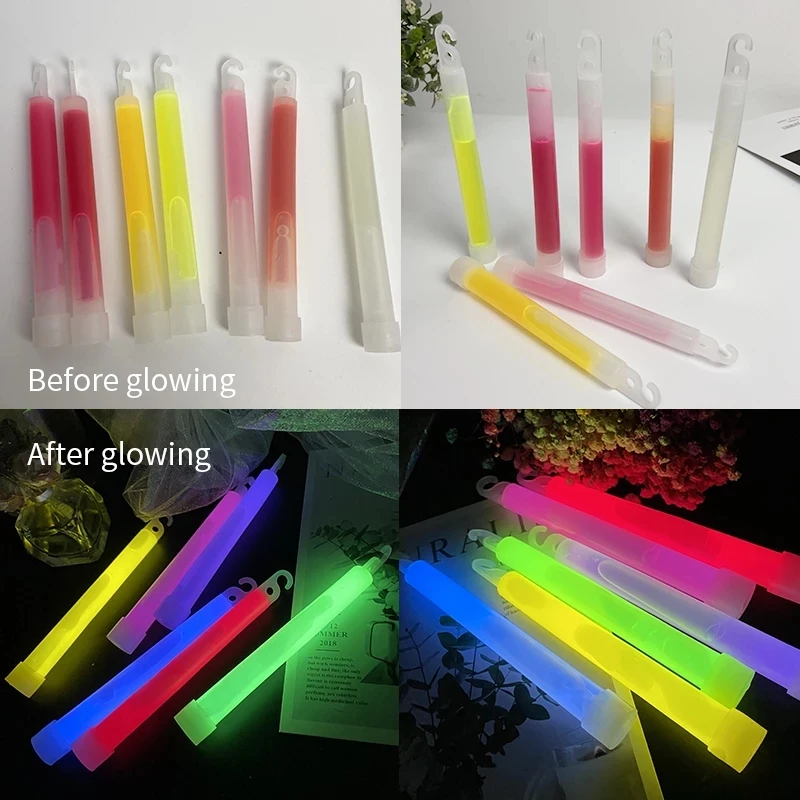 1PC 6Inch Glow Stick Chemical Light Stick Industrial Grade Glow Sticks Colorful Party Club Camping Christmas Chemical Lights