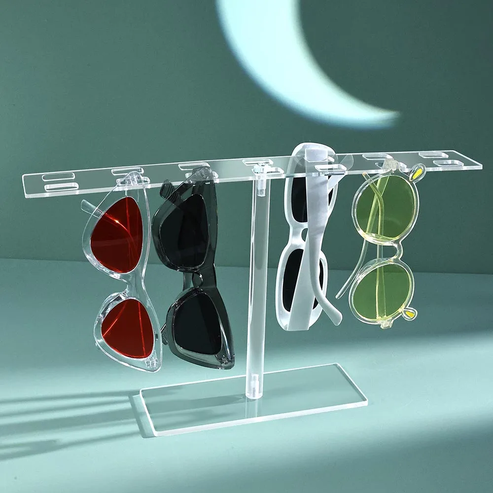 Description Picture 2 of item1pc Detechable Acrylic Eyeglass Display Stand,14 Holes Sunglasses Rack Holder,Glasses Organizer,Clear Dresser Holder Organizer