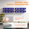 LEADLOONG Durable Wall Mount Organization 49.7*11.4 CM/19.6*4.5 INCH Metal Pegboard For Parts Bin Organizere 5