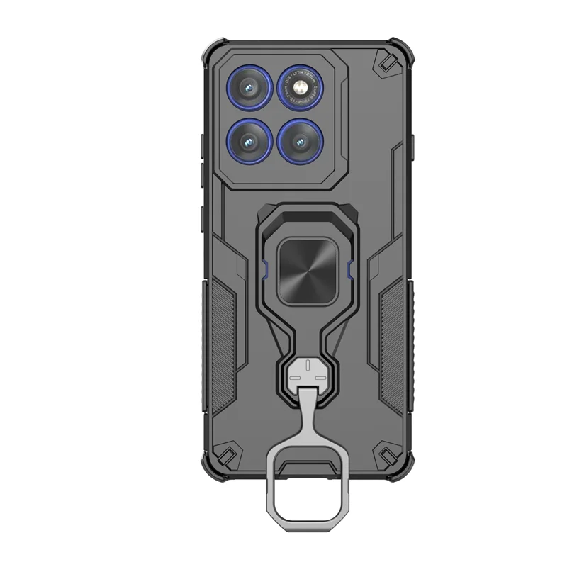 Armor Protective Case with Magnetic Ring Stand Holder and Lens Cover