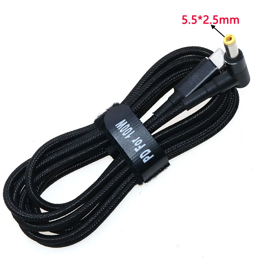 Versatile USB-C to Multi-Size DC Male Plug Converter Charging Cable