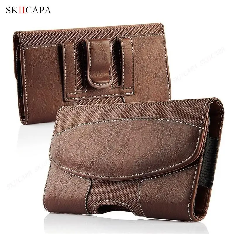Universal Leather Phone Case Pouch with Belt Clip Holster