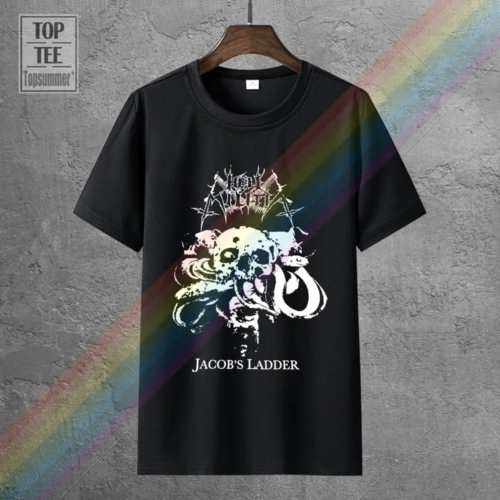 

Hell Militia Men'S Jacob'S Ladder T-Shirt Medium Black Tee Shirt For Men O-Neck Tops Male
