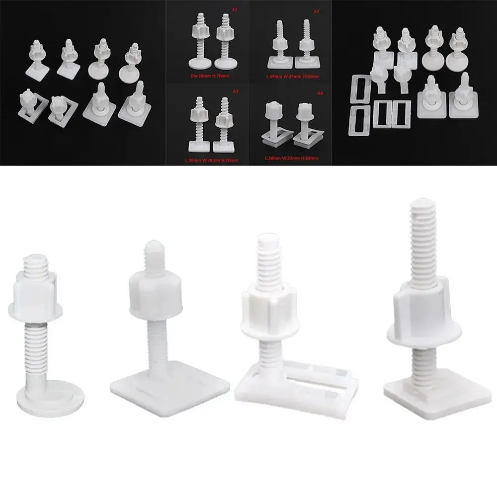 1Pair Seat Cover Plate Replacement Toilet Seat Repair Screws Bathroom Accessories Universal Lid Hinge Repair Bolts Seat Fittings