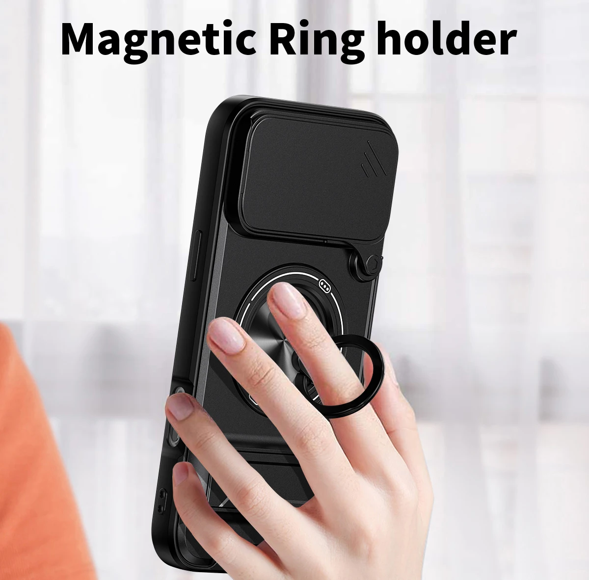 Für ZTE Blade V80 Pro Hülle ZTE Blade V80 Design Cover Magsafe Magnetischer Klapphalter Militärische Rüstung Kameraschutzabdeckung – Detail 12