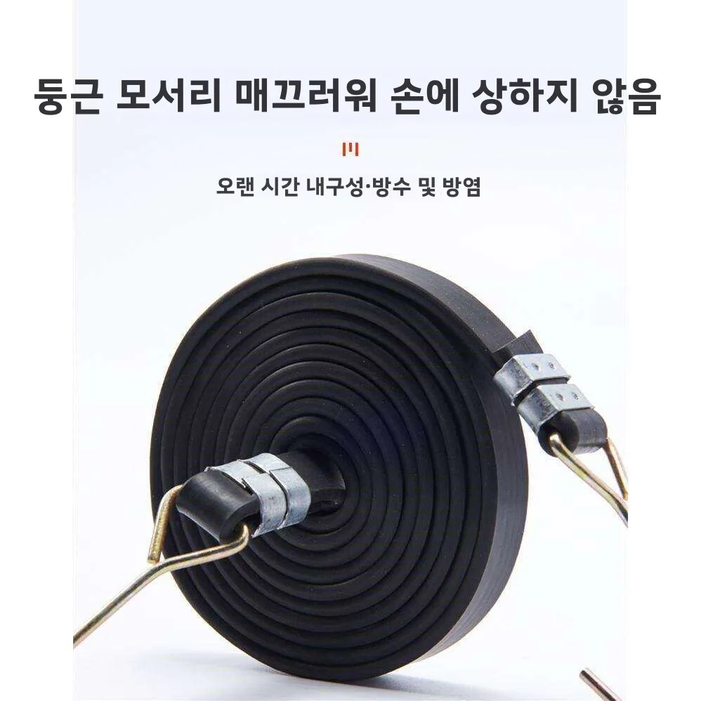 고탄성 두꺼운 고무줄(후크 포함) 트럭용 넓은 내마모성 타이 번지 코드 보관 정리 도구