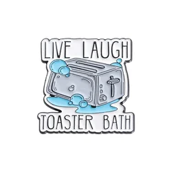 Duck Bread Maker Enamel Pin - Live Laugh Toaster Bath Brooch Lapel Badge Jewelry Gift (QHXZ1024)