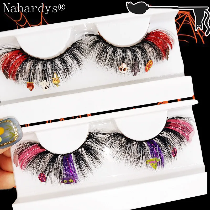 

NEW Wholesale Fluffy Lashes Messy Wispy Dramatic Eyelashes 18mm-25mm Handwork Eyelashes Makeup False Lashes Halloween Party