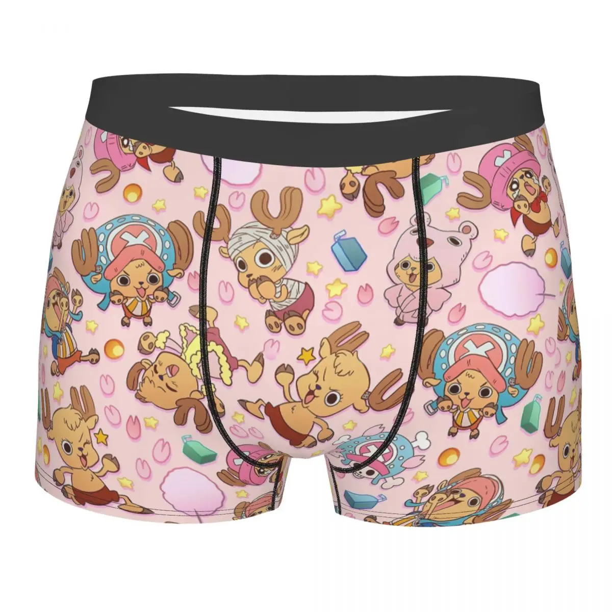 

Novelty Boxer Shorts Panties Briefs Mens Tony Tony Chopper Anime Elk Underwear Pirate Breathable Underpants for Homme Print