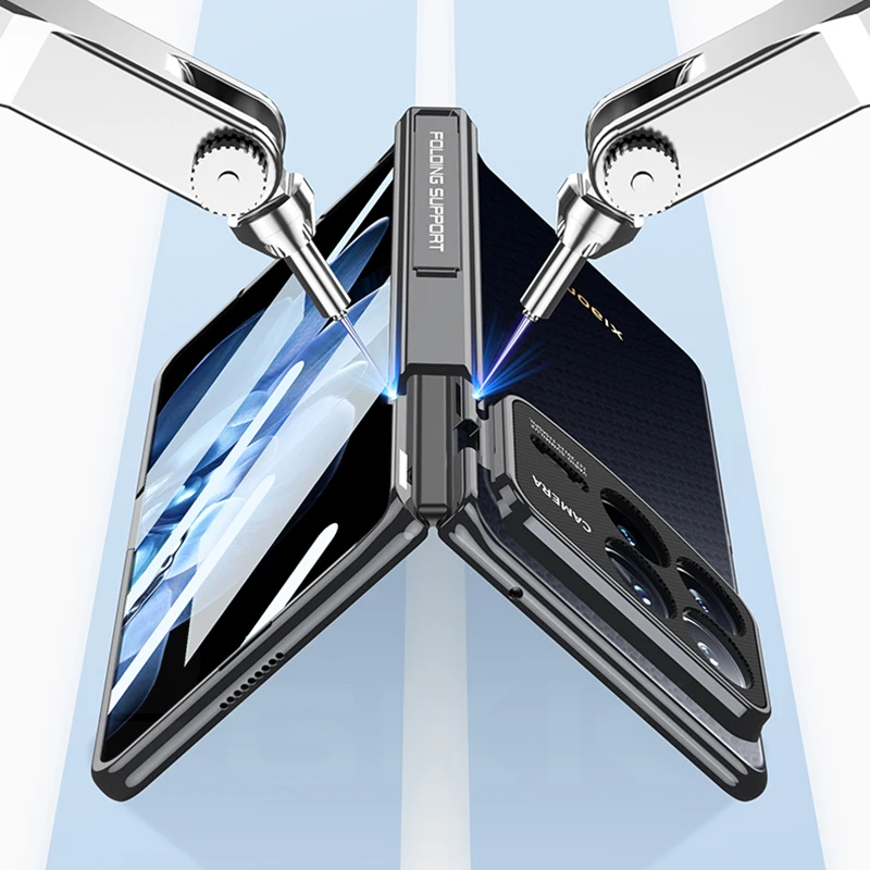 Magnetic Hinge Bracket Plating Case for Xiaomi Mix Fold 4 Outer Screen Glass Pro