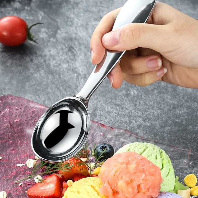 Cuchara Para Hielo De Acero Inoxidable, Forma De Bola De 6 Cm - Ideal Para Servir Y Moldear Hielo En Cócteles